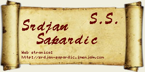 Srđan Sapardić vizit kartica